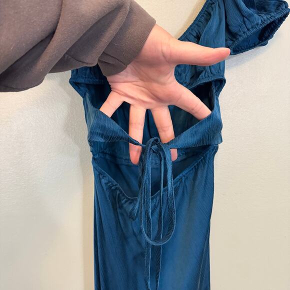 Verge Girl Au Revoir Dress Women 8 Blue Maxi Cut Out Formal Party Silky Wedding - Picture 6 of 11